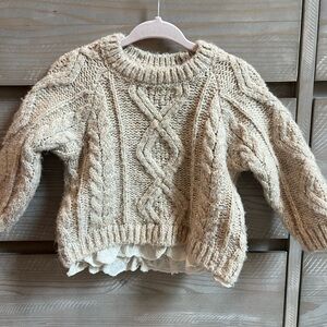 Cable Knit Cream Sweater